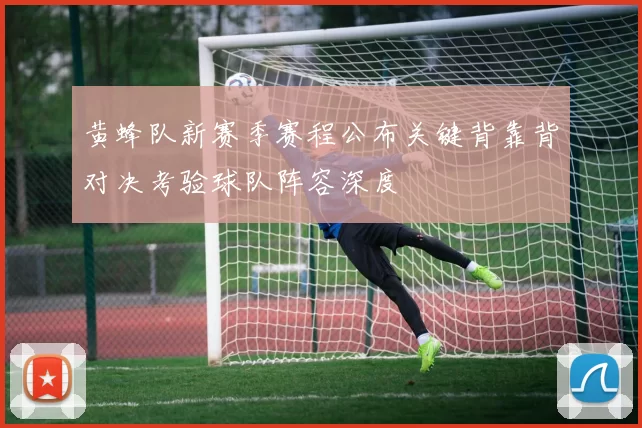 黄蜂队新赛季赛程公布关键背靠背对决考验球队阵容深度